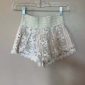 No Boundaries: white floral print shorts